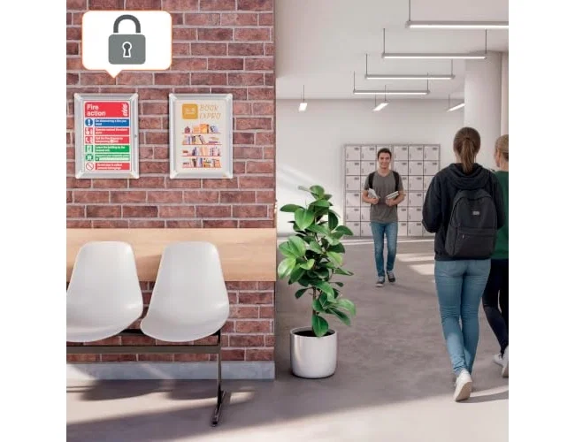 Nobo Marco Porta Anuncios Premium Plus A3 con Cerradura