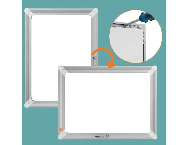 Nobo Marco Porta Anuncios Premium Plus A3 con Cerradura