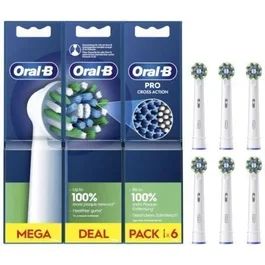 Oral-B Recambio Cabezal Pro CrossAction para Cepillo Eléctrico - Pack de 6 Unidades (PRO CA 6U)