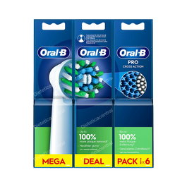 Oral-B Recambio Cross Action con Tecnología Cleanmaximiser, Pack de 6 Unidades