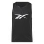 Camiseta de baloncesto Reebok Basketball Mesh Negro