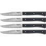 Opinel Set de 4 Cuchillos de Mesa Facette Slate Gris Silbido de Yatagán La de 11 cm de Hoja de Acero Inoxidable