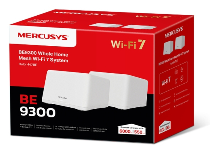 TP-Link HALO H47BE Sistema de Malla Tribanda Wi-Fi 7 (802.11be) Blanco 550 m² 2 Piezas