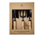 DKD Home Decor Set de 3 Utensilios de Acero y Cartón Marrón