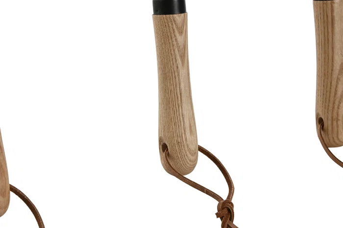 DKD Home Decor Set de 3 Utensilios de Acero y Cartón Marrón DKD Home Decor Set de 3 Utensilios de Acero y Cartón Marrón