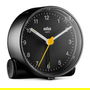 Braun BC-01-B Reloj Despertador Clásico Analógico Negro con Movimiento Continuo Silencioso y Luz