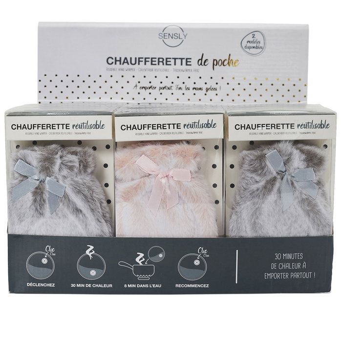 Sensly Calentador de Manos Reutilizable Gel Caliente - Gris, Rosa - 12x9x2 cm Sensly Calentador de Manos Reutilizable Gel Caliente - Gris, Rosa - 12x9x2 cm