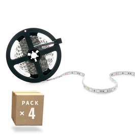 Pack 4 Tiras LED 72W 4200Lm 4200K SMD5050 12VDC IP65 x5M [PL219012-PK4-AP]