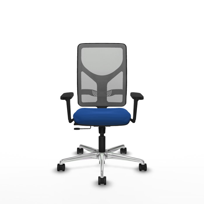 PIQUERAS Y CRESPO Silla de oficina Motilla con mecanismo Sincro/Traslack, Azul y Gris