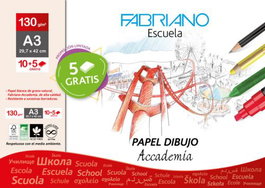 SADIPAL Minipack Fabriano Láminas de Dibujo A3 130g 10+5 gratis