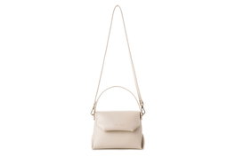 Lucky Bees 1242 Bolso Bandolera Crema, Piel de Polivinilo, 25x11x17cm