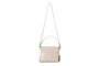 Lucky Bees 1242 Bolso Bandolera Crema, Piel de Polivinilo, 25x11x17cm