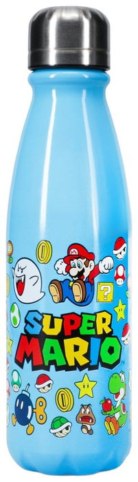 Paladone Products Botella de agua Super Mario de aluminio 550 ml Paladone Products Botella de agua Super Mario de aluminio 550 ml