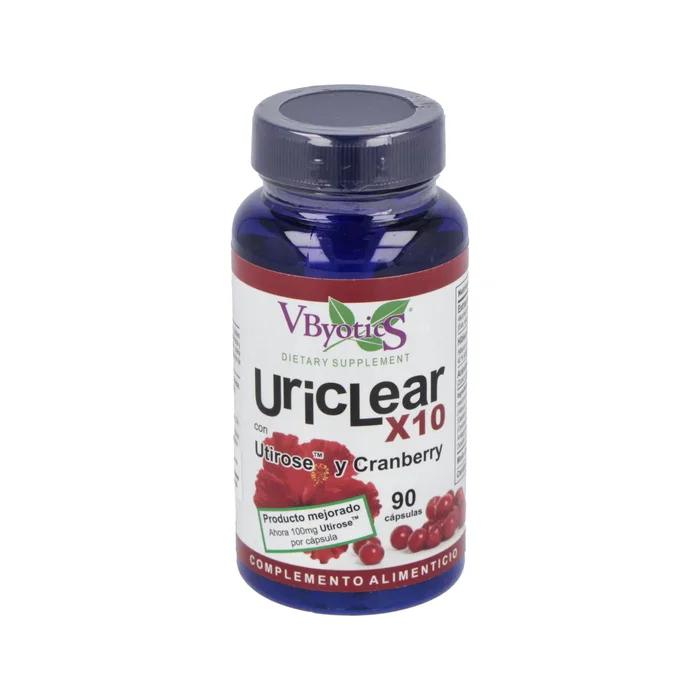 Vbyotics Uriclear (Utirose Y Cranberry) Suplemento para la Salud del Sistema Urinario - 90 Cápsulas Vbyotics Uriclear (Utirose Y Cranberry) Suplemento para la Salud del Sistema Urinario - 90 Cápsulas