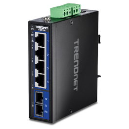 TRENDnet TI-G51SC Switch Industrial Gigabit de 5 Puertos con Puerto de Fibra SC