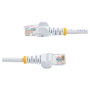StarTech.com Cable de Ethernet RJ45 Cat5e UTP Blanco 0.5 m con Conectores sin Enganches para Red 10/100Base-T 100 Mbit/s