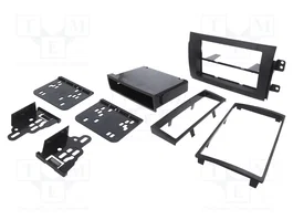 METRA Bastidor de montaje de radio para Suzuki SX4 2007-2013, 1 DIN/2 DIN, Negro