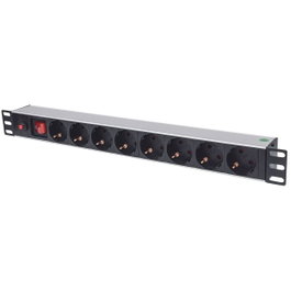 Intellinet PDU 1U con 8 tomas EU y cable de 3m para rack de 19 pulgadas