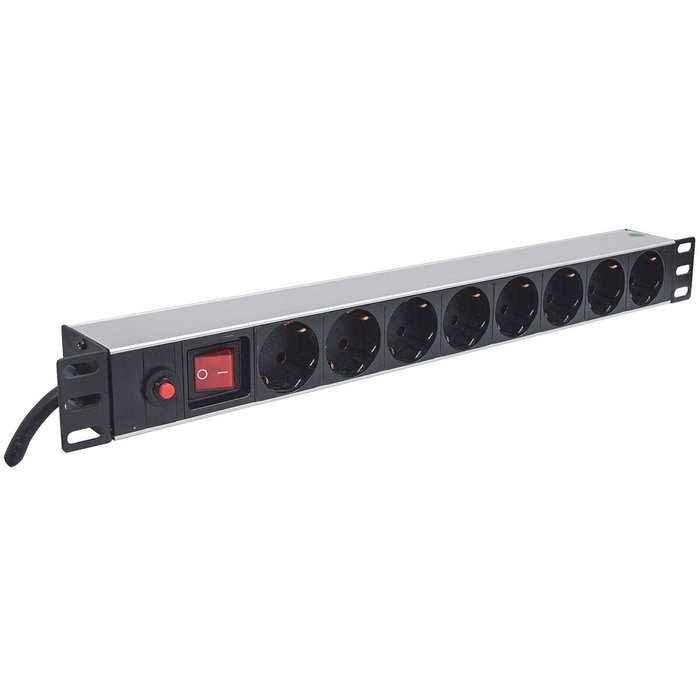 Intellinet PDU 1U con 8 tomas EU y cable de 3m para rack de 19 pulgadas