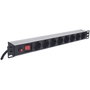 Intellinet PDU 1U con 8 tomas EU y cable de 3m para rack de 19 pulgadas