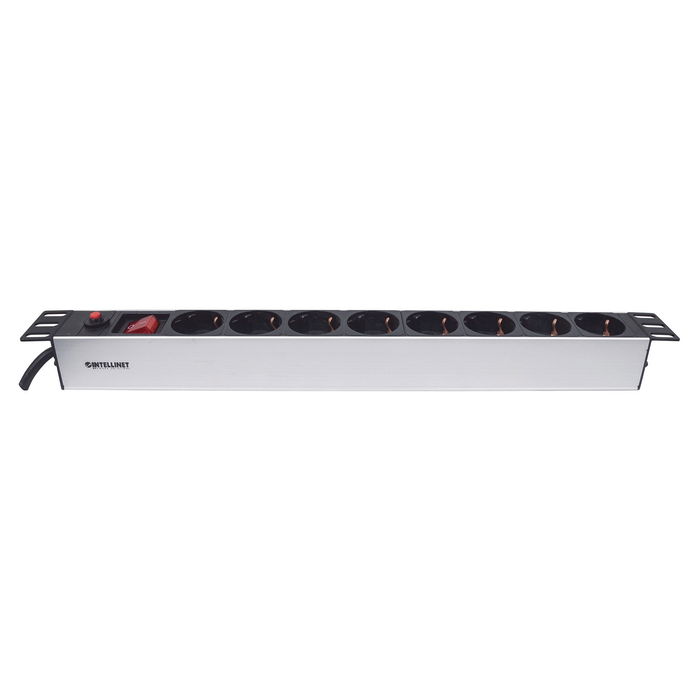 Intellinet Regleta de Distribución de Alimentación (PDU) Básica 1U Horizontal 19" 8 Tomas EU 3m, Protección Sobrecarga, Negro Intellinet Regleta de Distribución de Alimentación (PDU) Básica 1U Horizontal 19" 8 Tomas EU 3m, Protección Sobrecarga, Negro