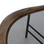 Mesa Centro Natural-Negro Madera-Metal 120 X 69 X 33 cm