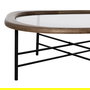Mesa Centro Natural-Negro Madera-Metal 120 X 69 X 33 cm