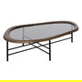 Mesa Centro Natural-Negro Madera-Metal 120 X 69 X 33 cm