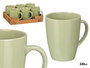 Vessia Jarra Mug Verde Menta 330 ml Cerámica Loza 11.5x10.5x8.5 cm (Set de 24)