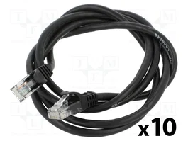 LANBERG Patch cord Cat 6 U/UTP 1,5m RJ45 negro