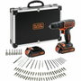 Black + Decker BDCDC18BAFC Taladro-atornillador 18 V con 80 accesorios