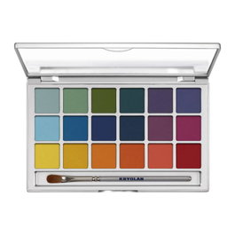 Kryolan Variety Paleta de sombras de ojos, 18 tonos