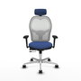 PIQUERAS Y CRESPO Silla de oficina Jorquera Sincro/Traslack Azul marino y Blanco