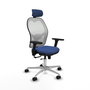 PIQUERAS Y CRESPO Silla de oficina Jorquera Sincro/Traslack Azul marino y Blanco