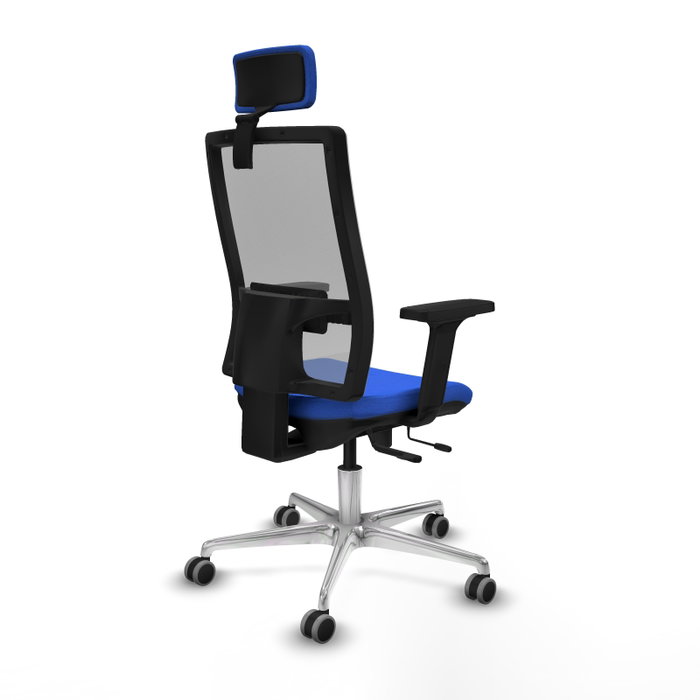 PIQUERAS Y CRESPO Silla de oficina Horna con mecanismo Sincro/Traslack Azul y Gris