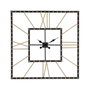 Ixia Reloj de pared negro de metal 80 x 3,50 x 80 cm