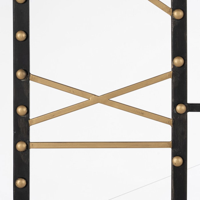 Ixia Reloj de pared negro de metal 80 x 3,50 x 80 cm