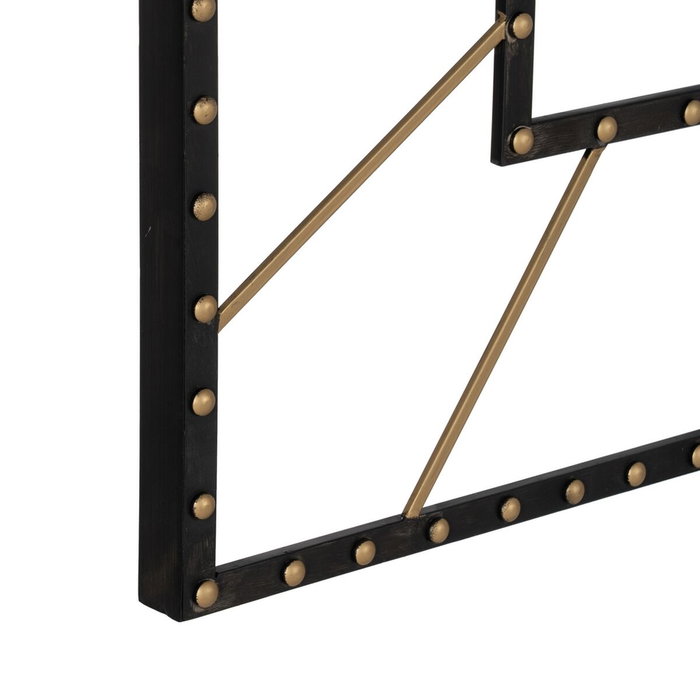Ixia Reloj de pared negro de metal 80 x 3,50 x 80 cm