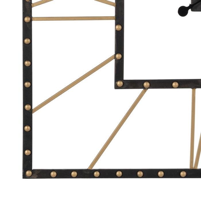 Ixia Reloj de pared negro de metal 80 x 3,50 x 80 cm