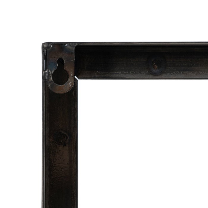 Ixia Reloj de pared negro de metal 80 x 3,50 x 80 cm