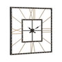 Ixia Reloj de pared negro de metal 80 x 3,50 x 80 cm