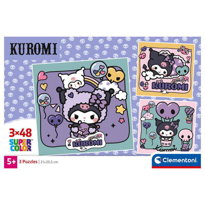 Clementoni Puzzle Kuromi Hello Kitty 3x48 piezas