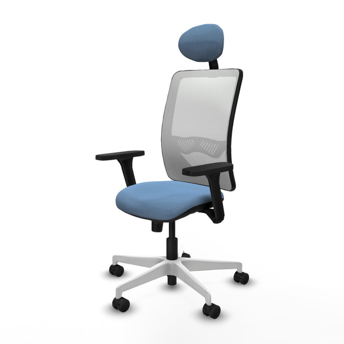 PIQUERAS Y CRESPO Silla de oficina Zulema con mecanismo Sincro, Azul cielo y Blanco PIQUERAS Y CRESPO Silla de oficina Zulema con mecanismo Sincro, Azul cielo y Blanco