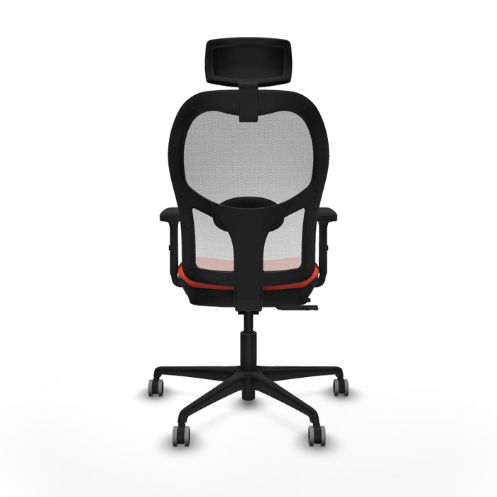PIQUERAS Y CRESPO Silla de oficina Jorquera con mecanismo Sincro/Traslack, Tela Naranja oscuro y Malla Blanco PIQUERAS Y CRESPO Silla de oficina Jorquera con mecanismo Sincro/Traslack, Tela Naranja oscuro y Malla Blanco