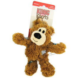 KONG Wild Knots Bear Juguete para Perros, Tamaño Small/Medium, con Silbato