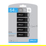 PNY Elite USB Flash Drive 64 GB USB-C 3.2 Gen 1 (120 MB/s Negro) - 5 unidades