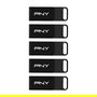 PNY Elite USB Flash Drive 64 GB USB-C 3.2 Gen 1 (120 MB/s Negro) - 5 unidades