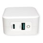 ROLINE Cargador USB 65W con enchufe europeo y 2 puertos (Tipo-A QC3.0 y Tipo-C PD)