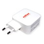 ROLINE Cargador USB 65W con enchufe europeo y 2 puertos (Tipo-A QC3.0 y Tipo-C PD)