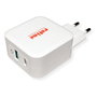 ROLINE Cargador USB 65W con enchufe europeo y 2 puertos (Tipo-A QC3.0 y Tipo-C PD)
